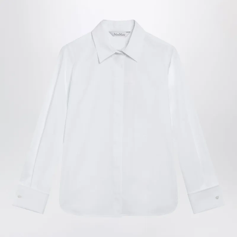 White Cotton Shirt With Logo made by MaxMara