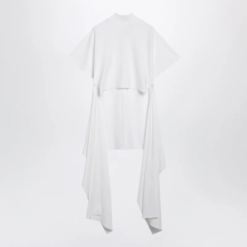 Asymmetric Cotton Jersey T-Shirt In White made by Alaia