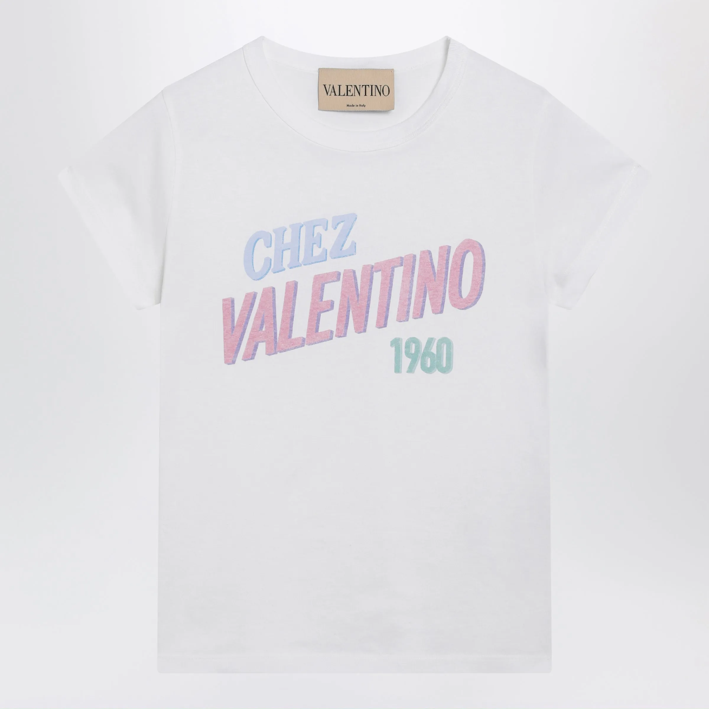 White Cotton T-Shirt With Logo Print sold by Wanan Luxury