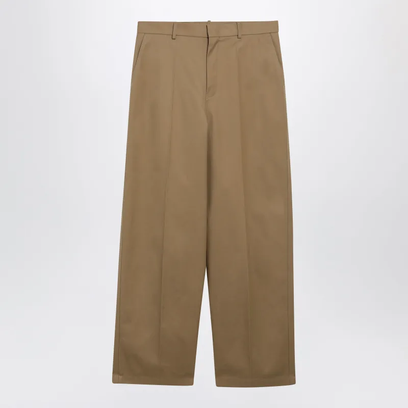 Wide-Leg Chino Trousers In Camel Twill made by Balenciaga