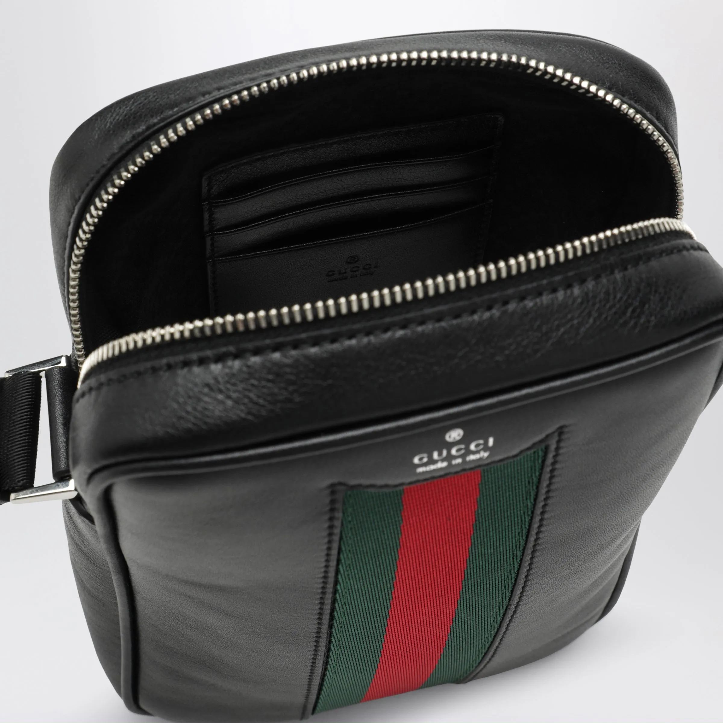 Black Leather Bag With Web Detail sold by Wanan Luxury product image thumbnail 3
