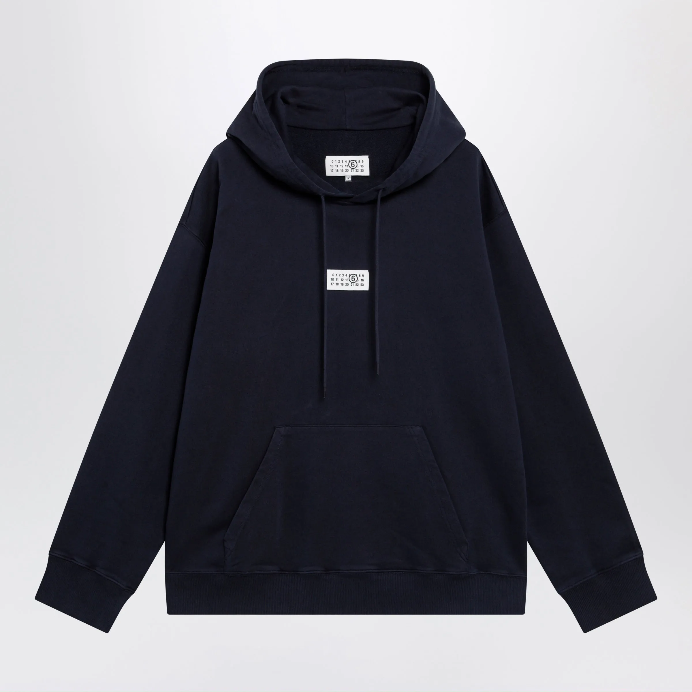 Navy Blue Cotton Hoodie sold by Wanan Luxury