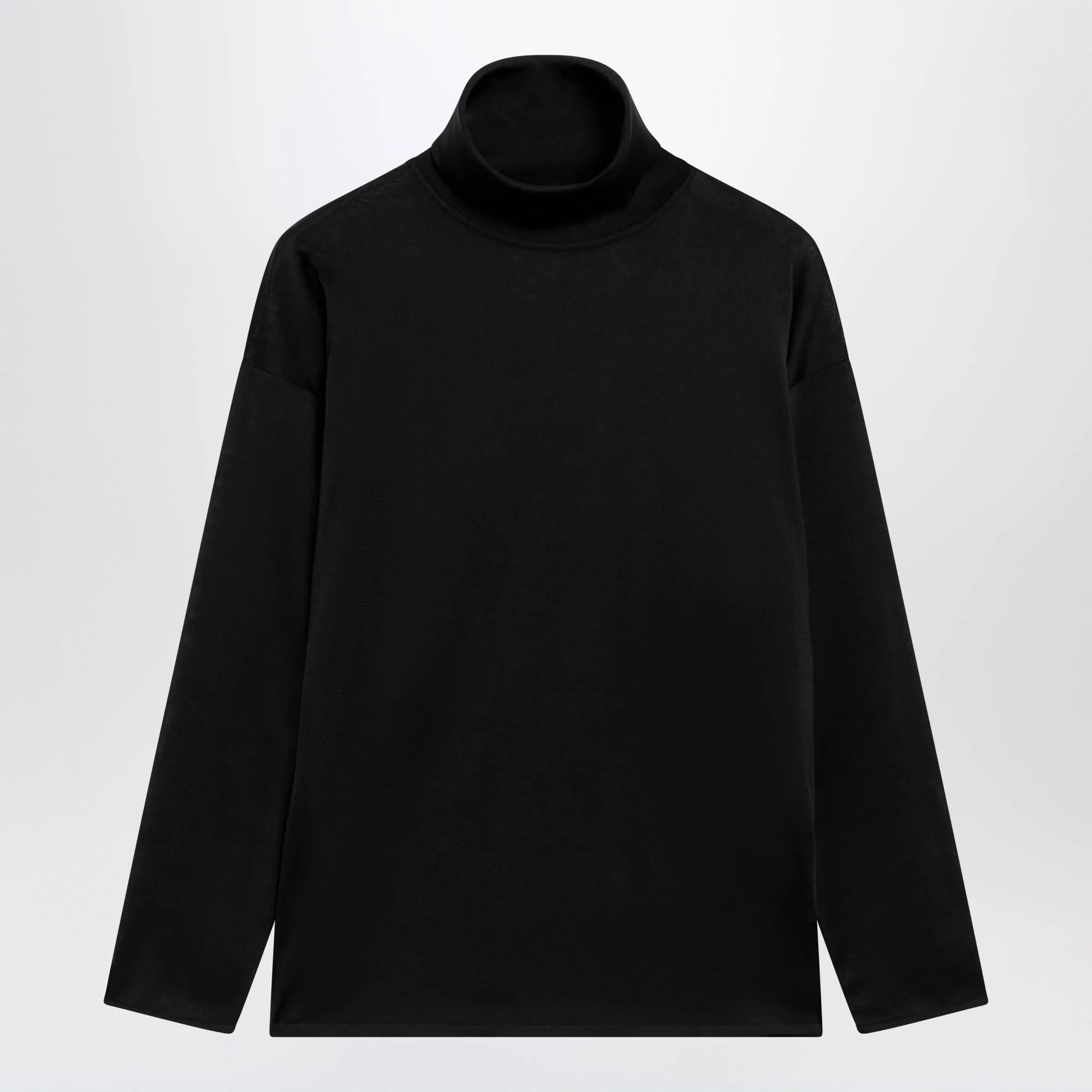 Black Silk Turtleneck Sweater sold by Wanan Luxury