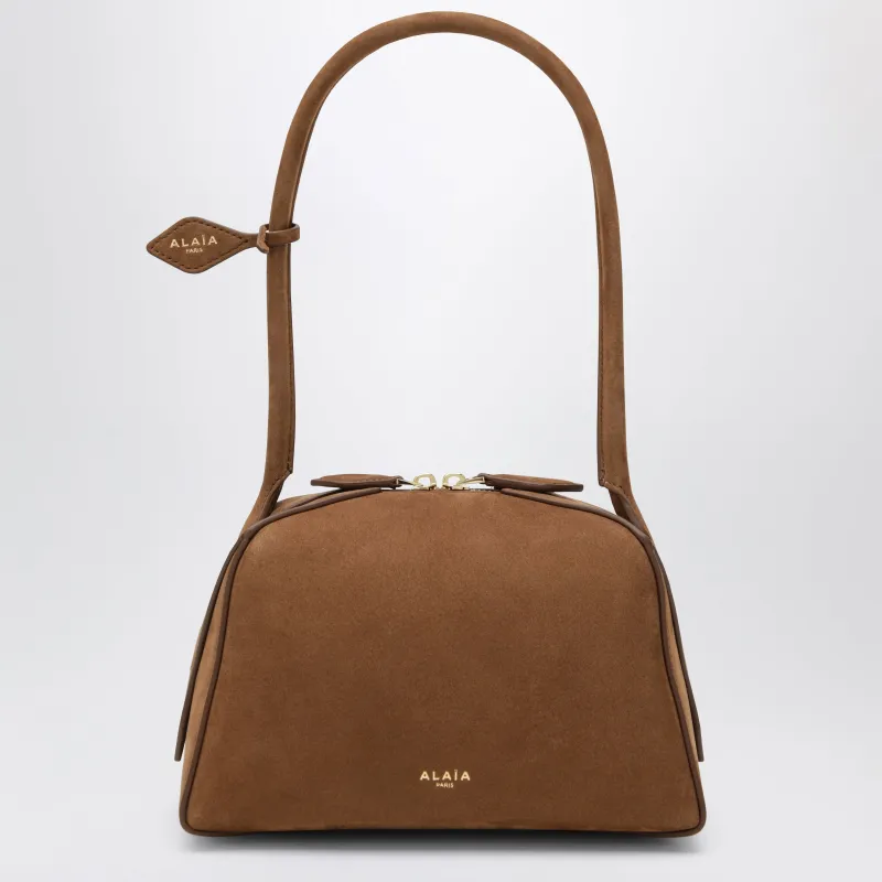 Small Le Bouledogue Bag In Light Brown Nubuck made by Alaia