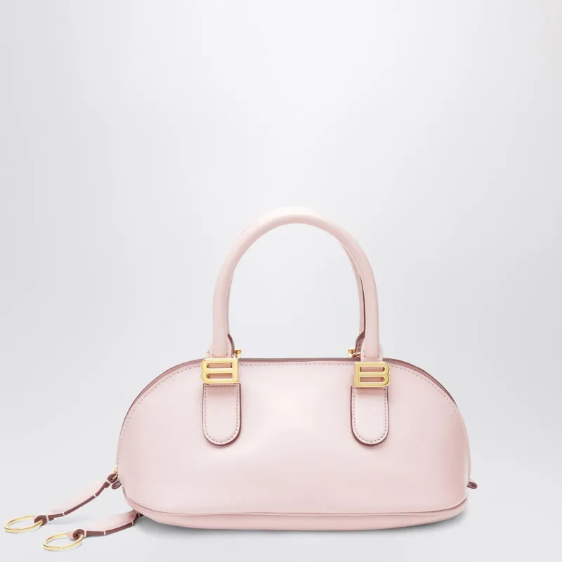 Pink Leather Bolero Mini Bowling Bag made by Balenciaga