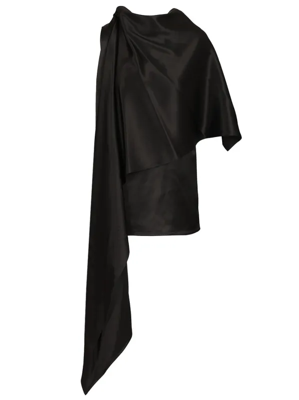 Silk Satin Top Tops Black made by Bottega Veneta