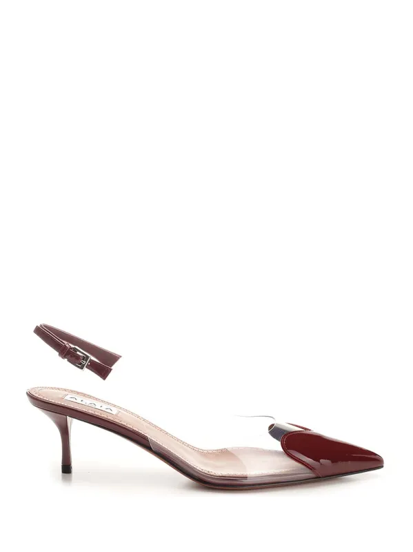Le CœUr Patent Leather Slingback Pumps Bordeaux made by Alaia
