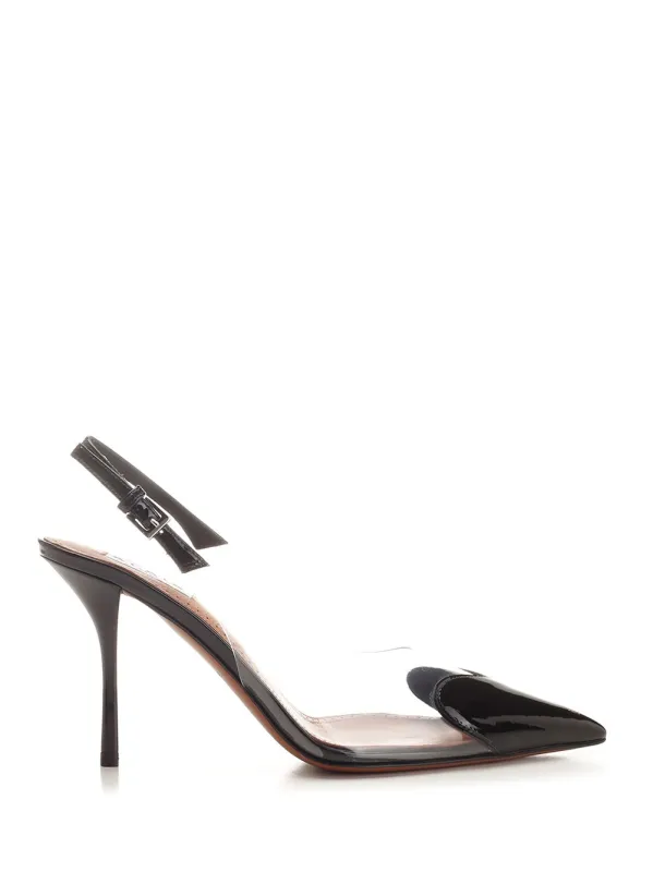 Le CœUr Patent Leather Slingback Pumps Black made by Alaia