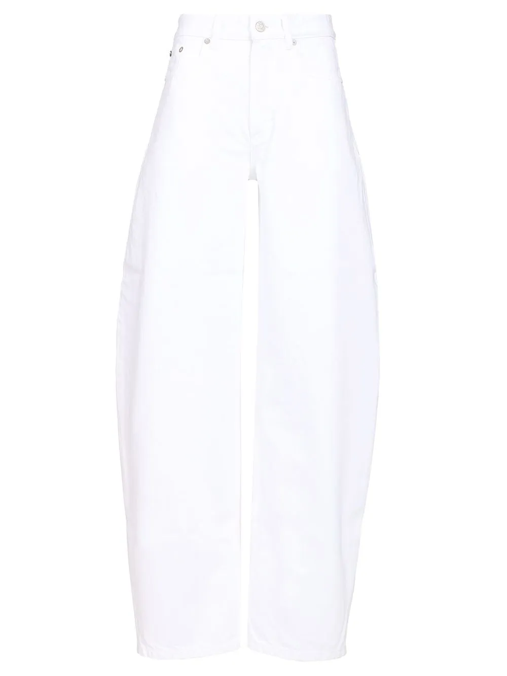 Rounded Trousers Jeans White sold by Wanan Luxury