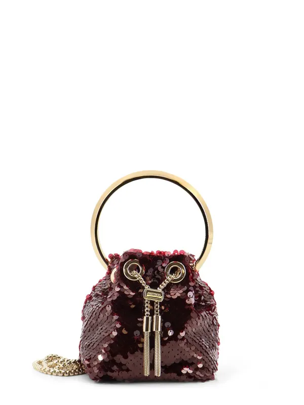 Micro Bonbon Crossbody Bag With All-Over Sequins made by Jimmy Choo