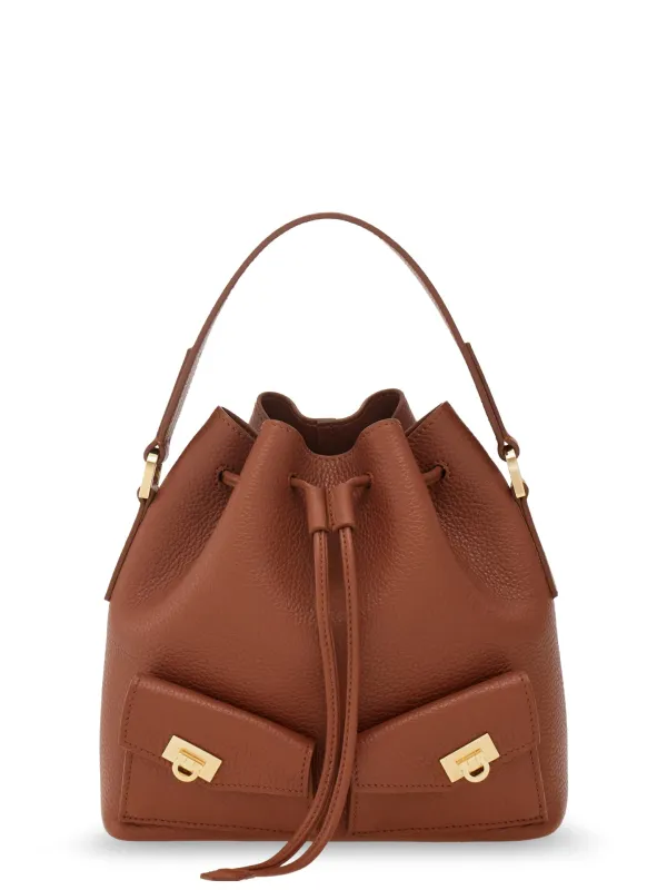 Leather Bucket Bag made by Salvatore Ferragamo