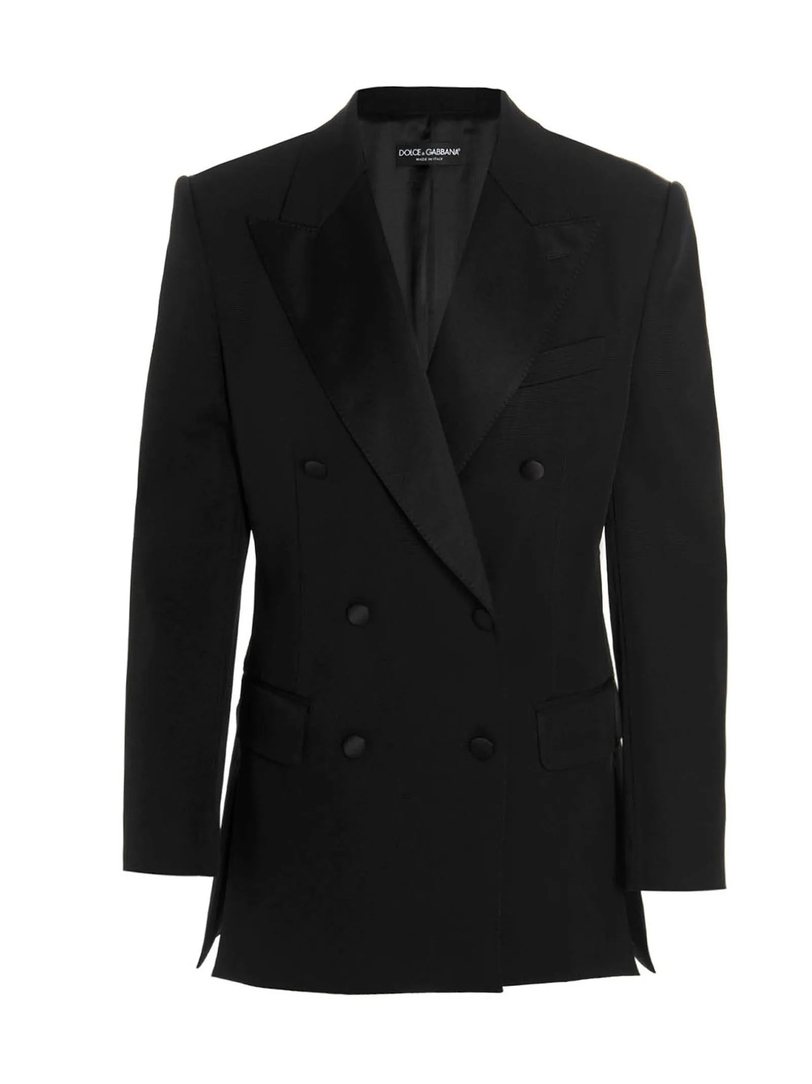 Padded Shoulders Double-Breasted Blazer Jacket Blazers Black sold by Wanan Luxury