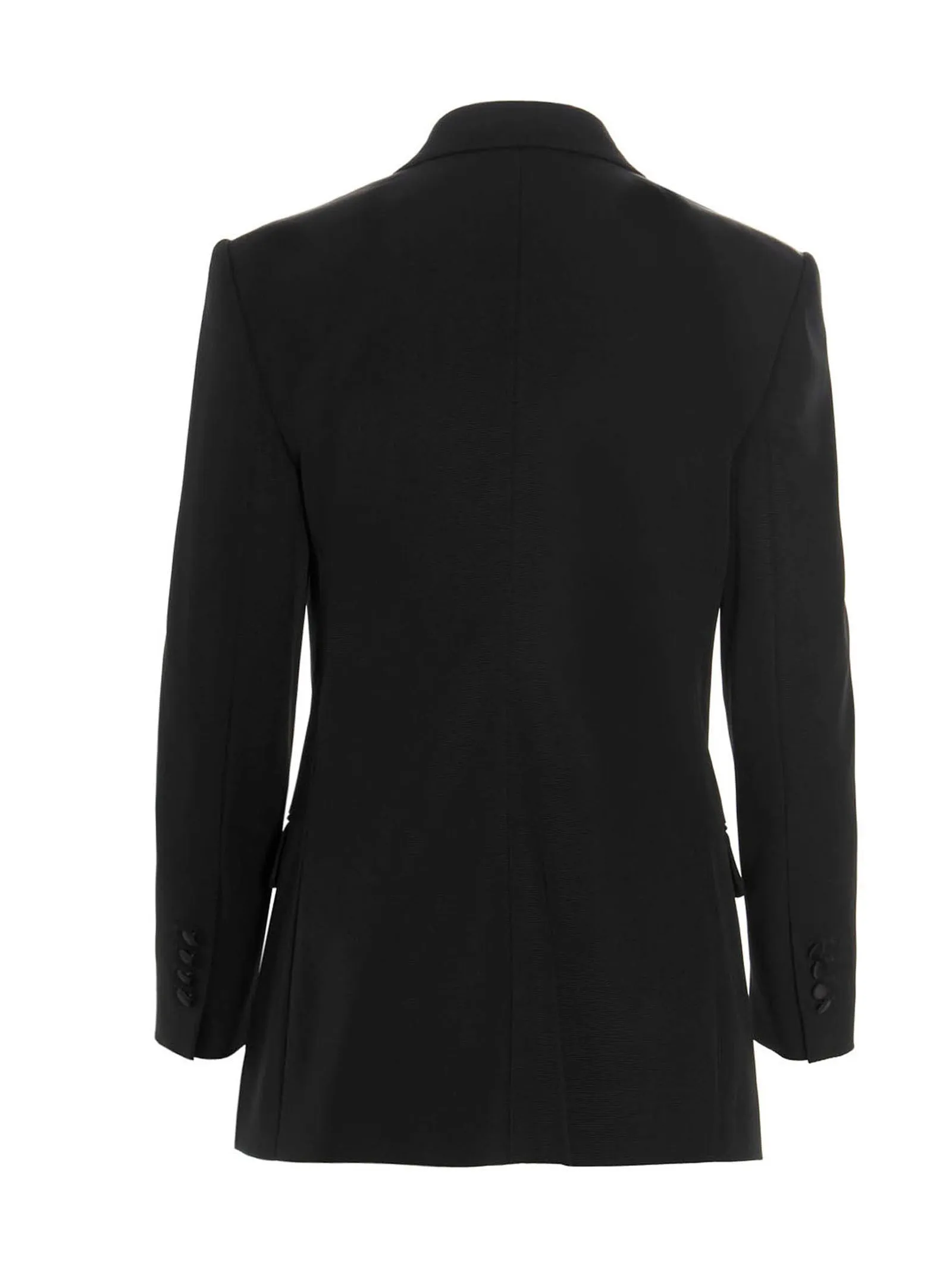 Padded Shoulders Double-Breasted Blazer Jacket Blazers Black sold by Wanan Luxury product image thumbnail 2