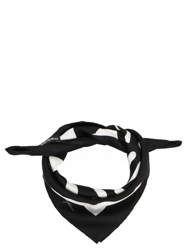 Animalier Scarves And Foulards White/Black made by Dolce & Gabanna