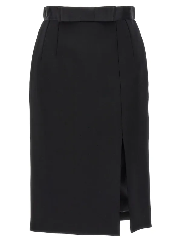 Wool Pencil Skirt Skirts Black made by Dolce & Gabanna