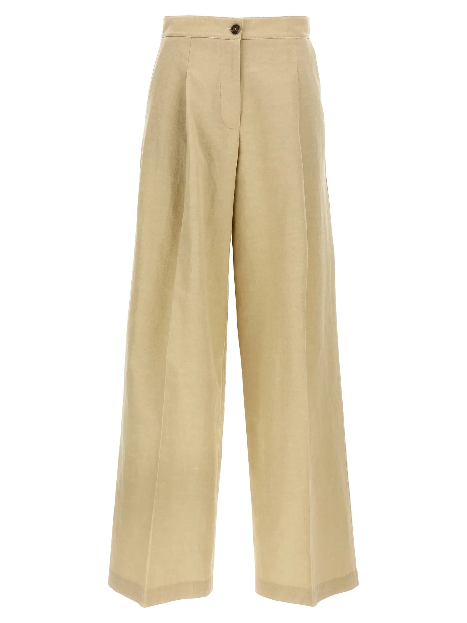 Linen Trousers Pants Beige sold by Wanan Luxury
