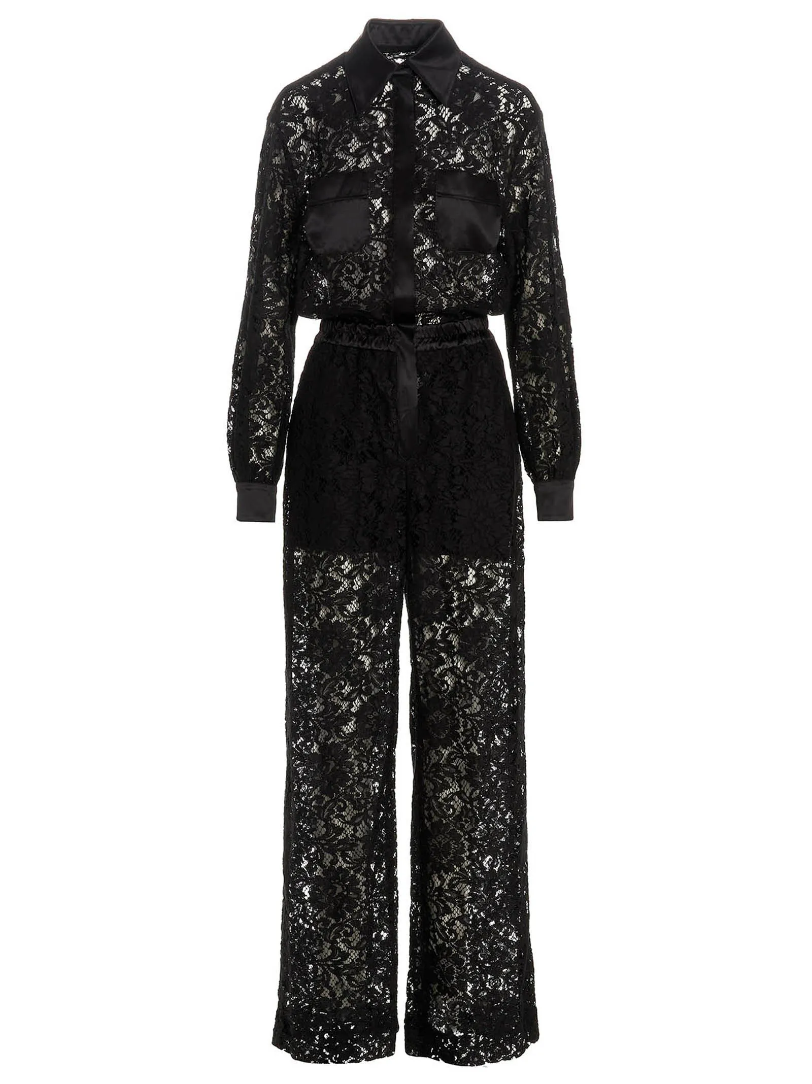 Cord Lace One-Length Bodysuit Jewelry Black sold by Wanan Luxury