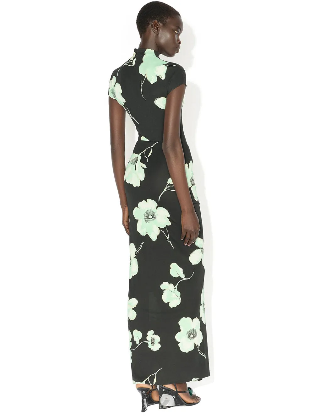 Draped Printed Dress sold by Wanan Luxury product image thumbnail 3