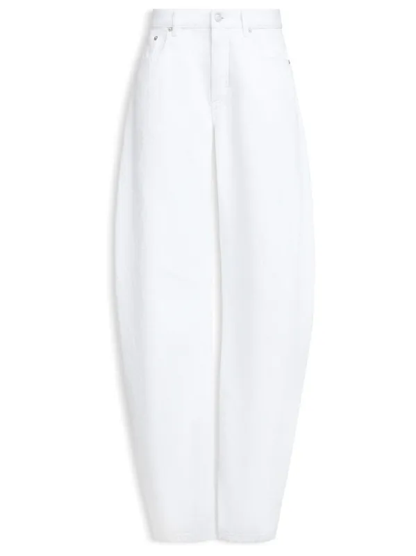 Rounded Denim Trousers made by Alaia
