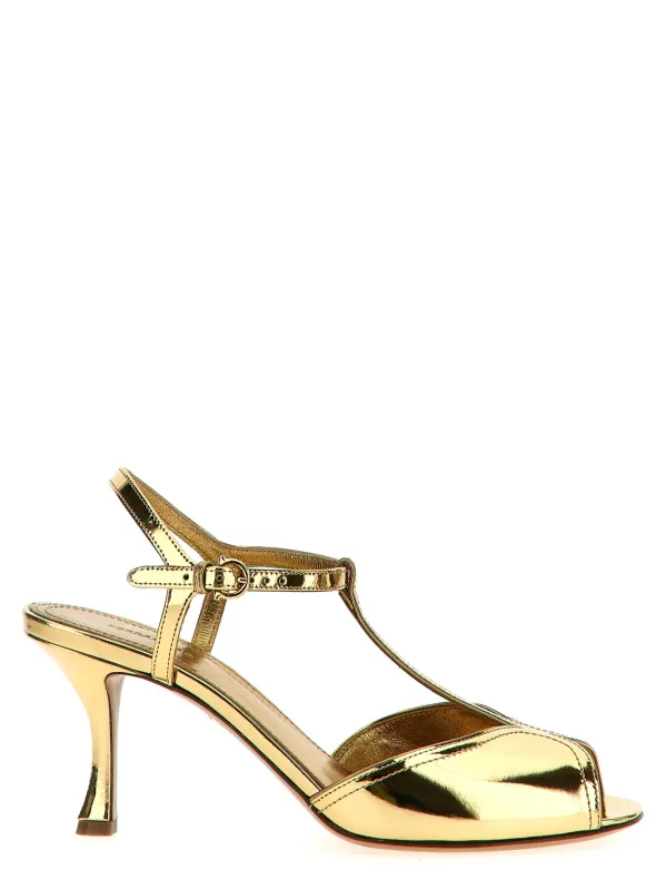 Ely Sandals Gold made by Salvatore Ferragamo