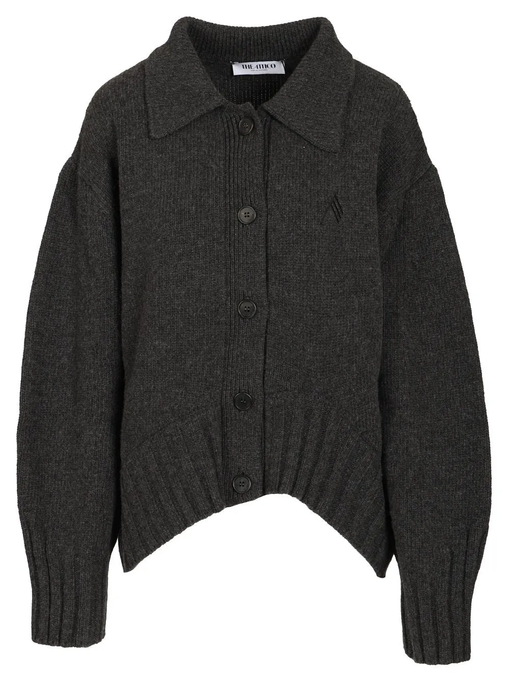 Cardigan With Embroidered Logo Knitwear Grey sold by Wanan Luxury