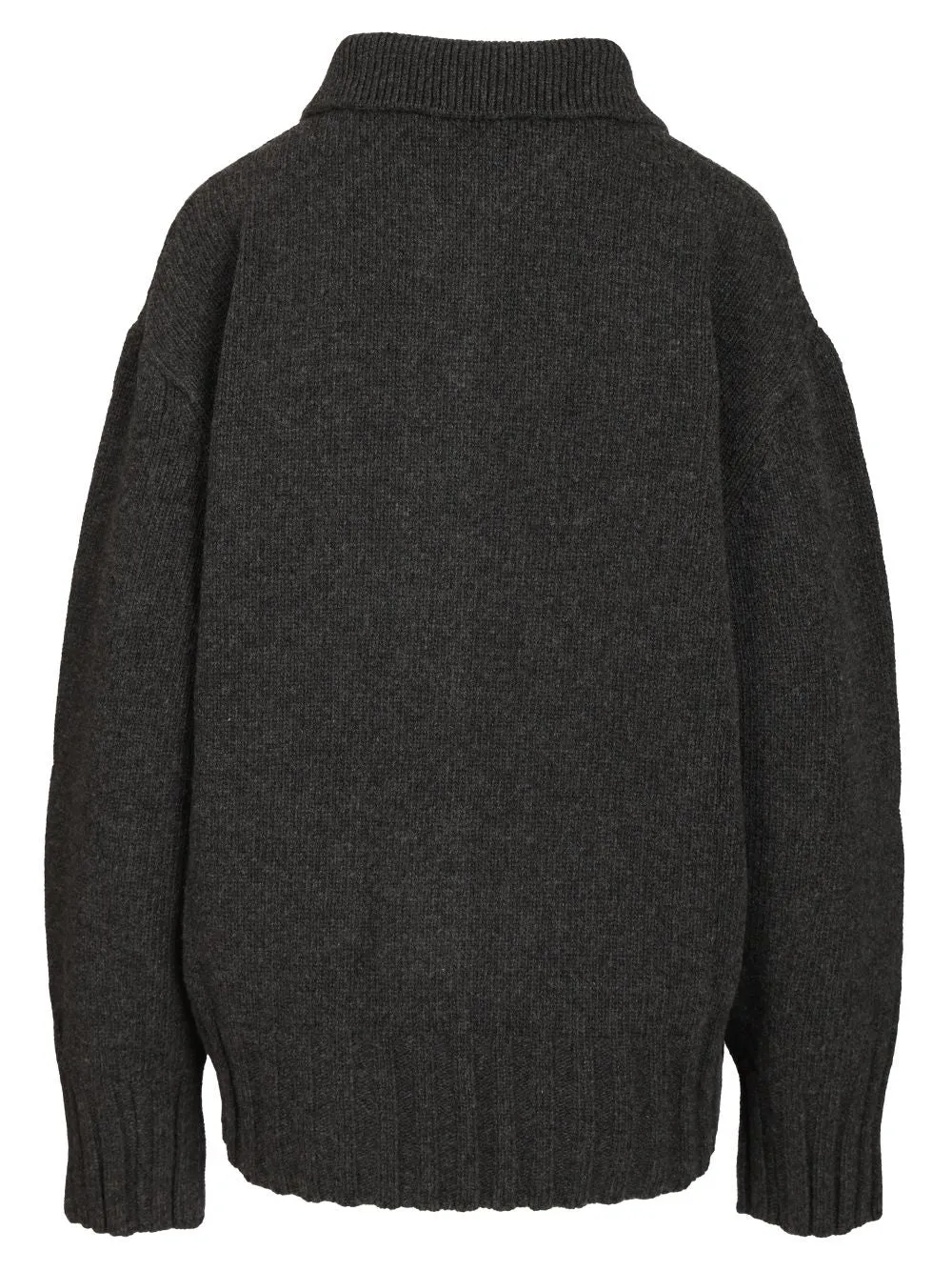 Cardigan With Embroidered Logo Knitwear Grey sold by Wanan Luxury product image thumbnail 2