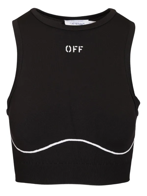 Off-Stamp Sports Bra Tops Black made by Off-White