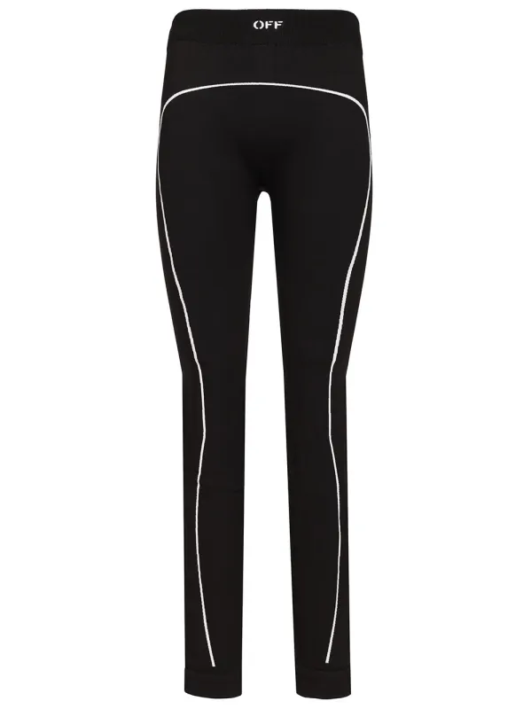 Off Stamp Seamless Leggings Trousers Black made by Off-White