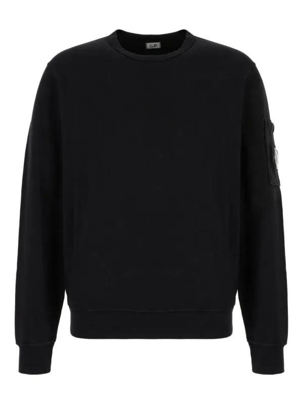 Crewneck Fleece Sweatshirt With Logo Badge made by C.P. Company