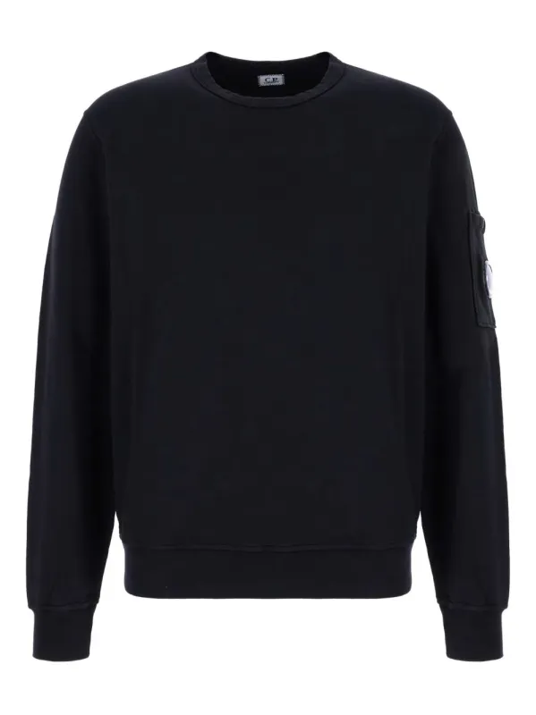 Crewneck Fleece Sweatshirt With Logo Badge made by C.P. Company