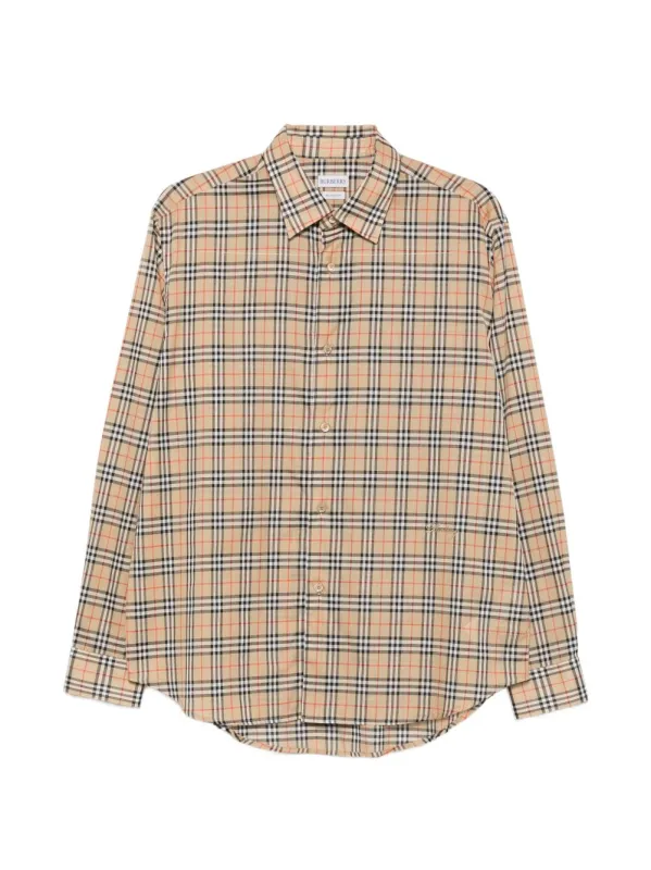 Check Cotton Shirt made by Burberry