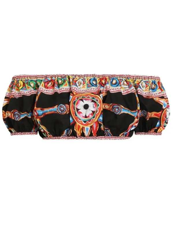 Printed Top In Popeline made by Dolce & Gabanna