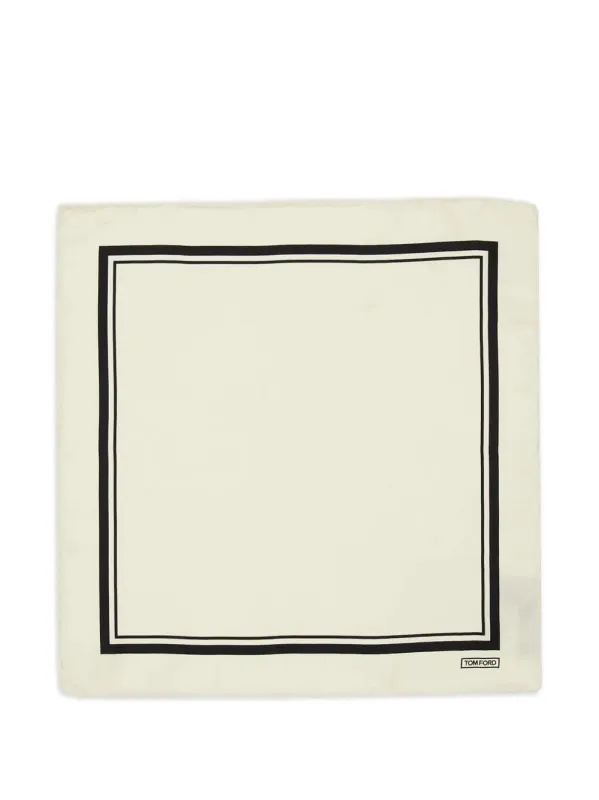 Tonal Frame Silk Pocket Square made by Tom Ford