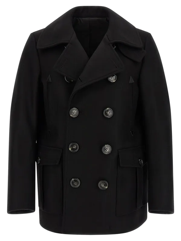 Double-Breasted Coat Coats And Trench Coats Black made by DSQUARED2