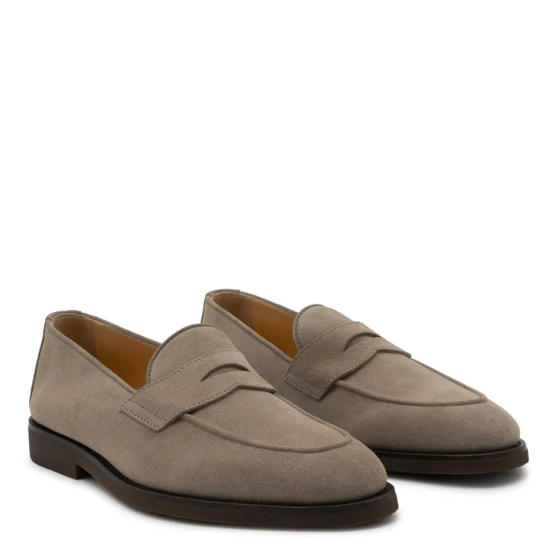 Flat Shoes Taupe made by Brunello Cucinelli