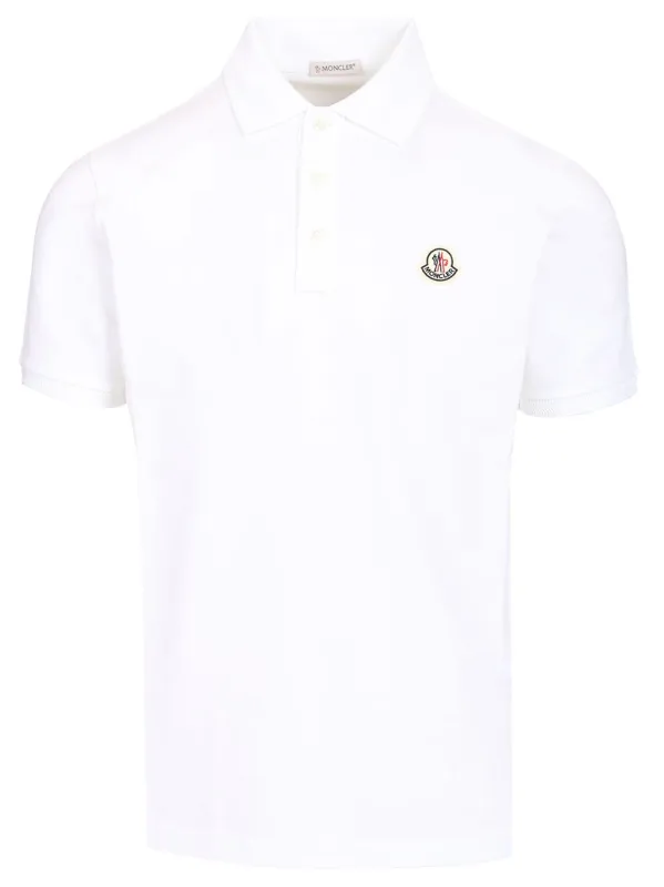 Short-Sleeved Polo Shirt White made by Moncler