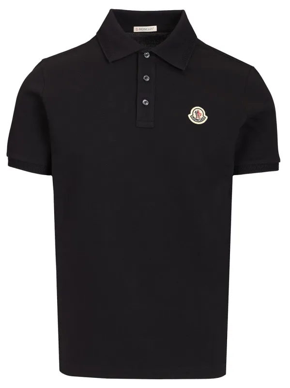 Short-Sleeved Polo Shirt Black made by Moncler