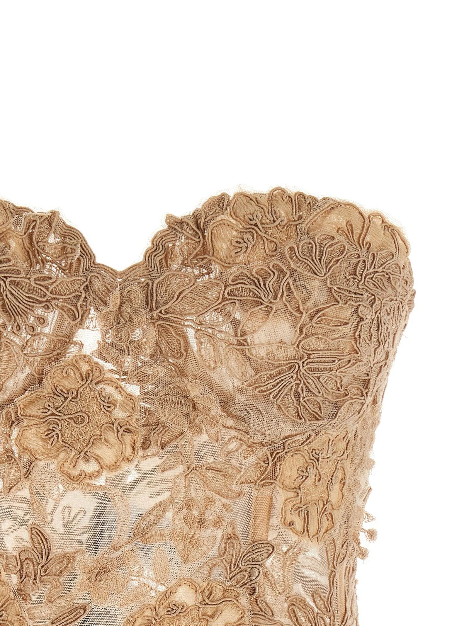 Lace Bustier Top Tops Beige sold by Wanan Luxury product image thumbnail 3