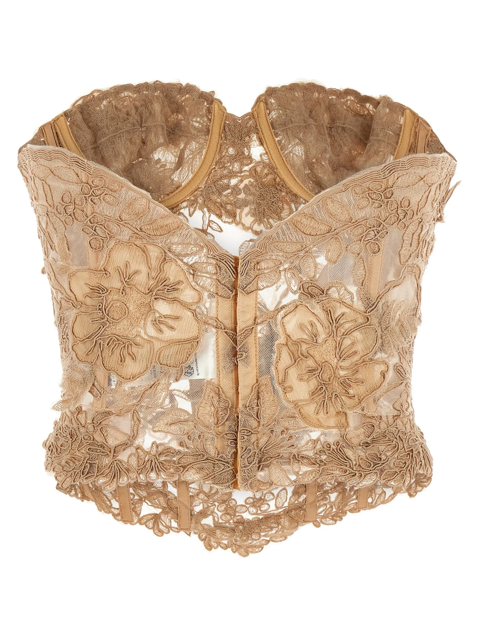 Lace Bustier Top Tops Beige sold by Wanan Luxury product image thumbnail 2