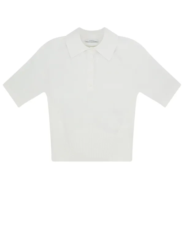 Cropped Cotton And Silk Polo Shirt made by Givenchy