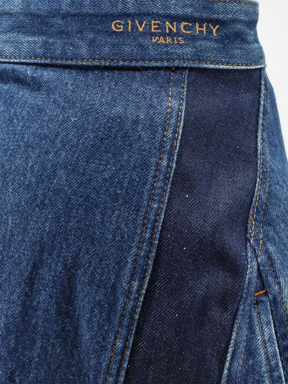 Cocoon Denim Blue Mini Skirt sold by Wanan Luxury product image thumbnail 3