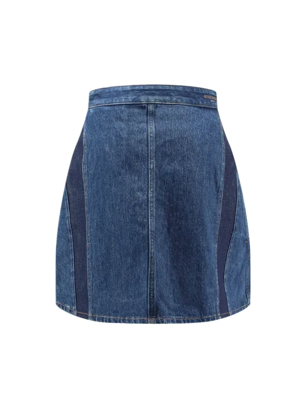 Cocoon Denim Blue Mini Skirt made by Givenchy