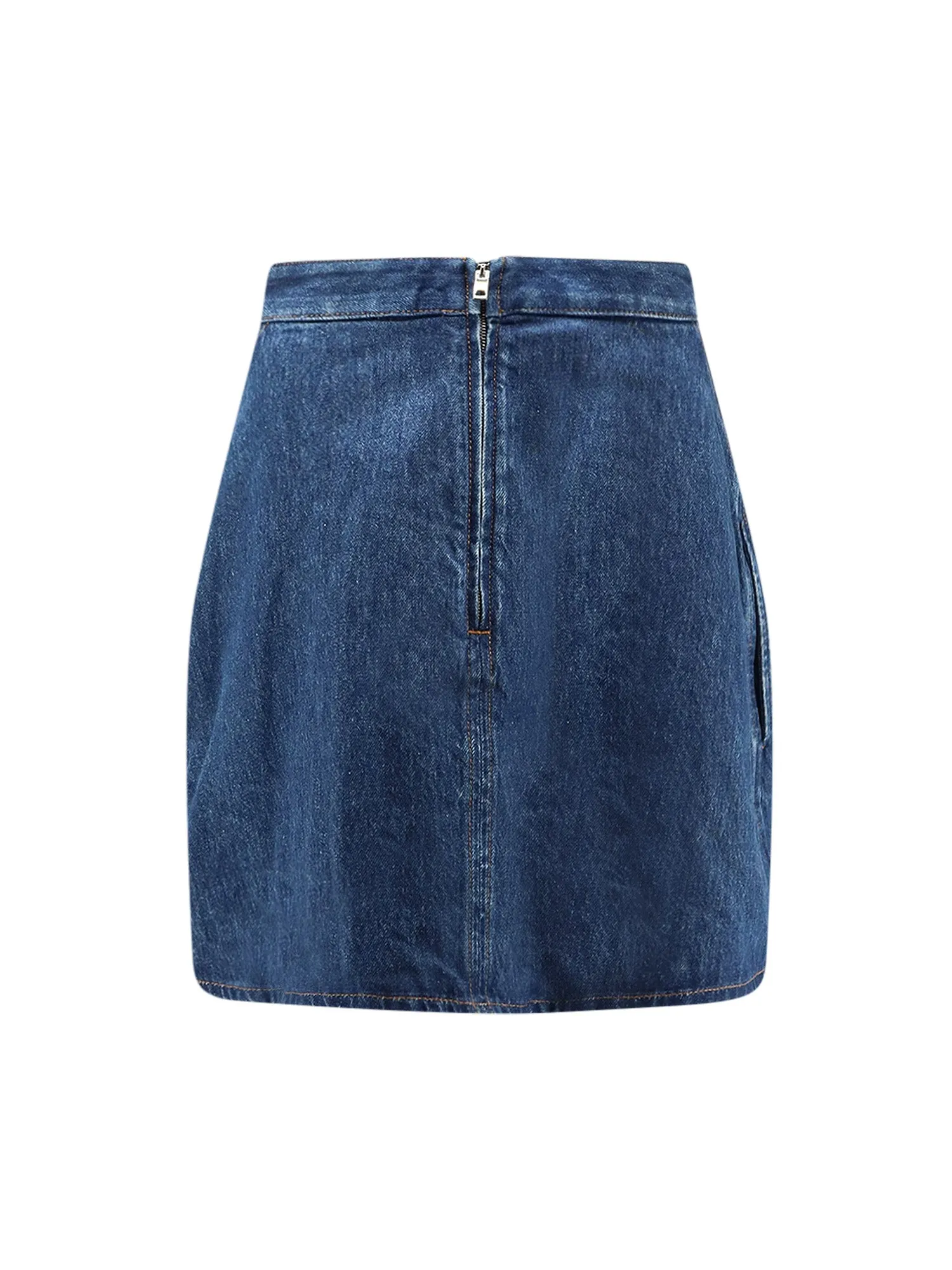 Cocoon Denim Blue Mini Skirt sold by Wanan Luxury product image thumbnail 2