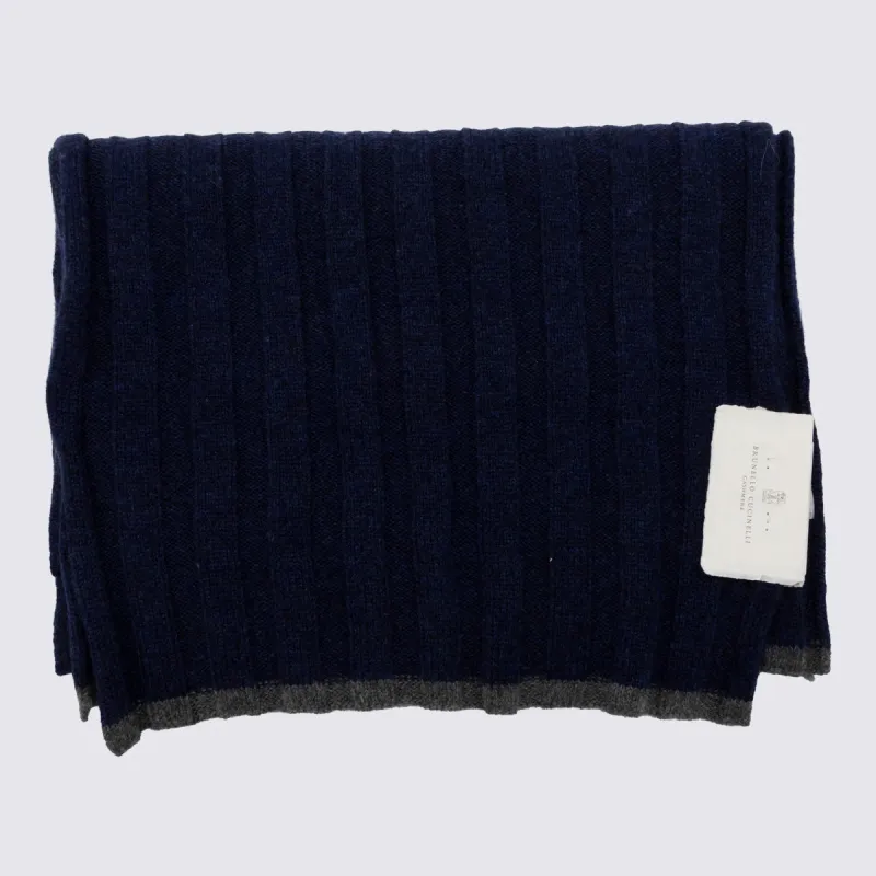 Scarfs Navy made by Brunello Cucinelli