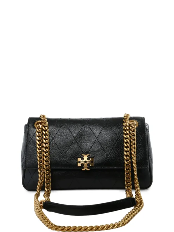 Charlie Small Leather Shoulder Bag made by Tory Burch