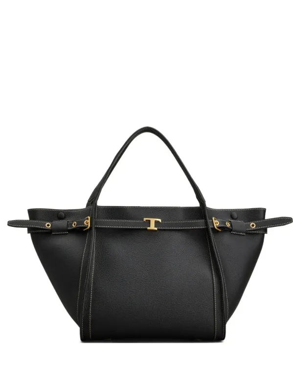 Small Leather Shopping Bag With T Timeless Accessory made by Tod's