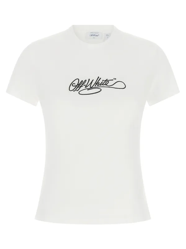 Logo Embroidery T-Shirt White made by Off-White
