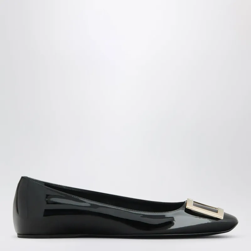 Black Patent Leather Ballet Flats made by Roger Vivier