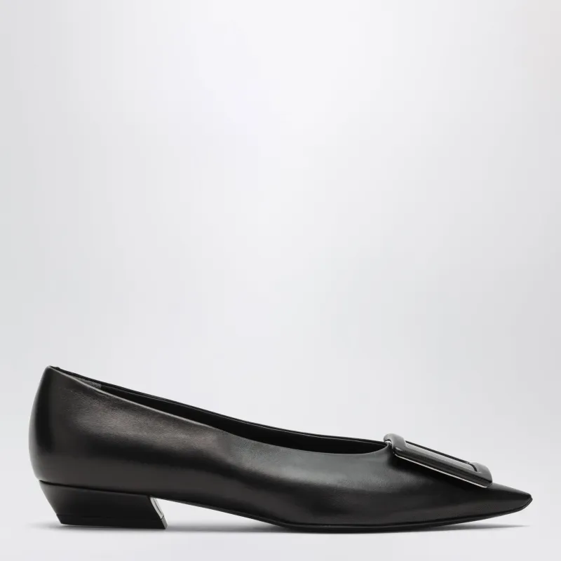 Gommettine Ballerina In Black Leather made by Roger Vivier