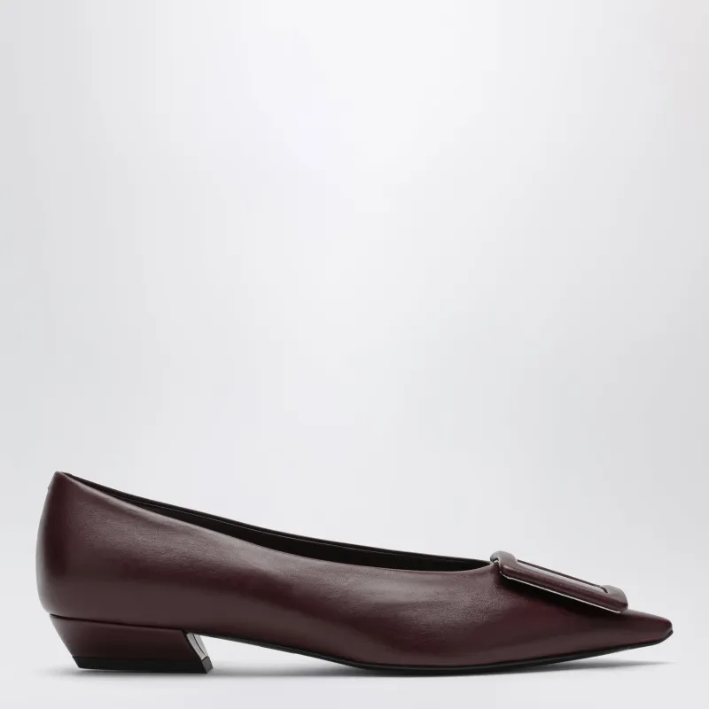Gommettine Ballerina In Mosto-Coloured Leather made by Roger Vivier